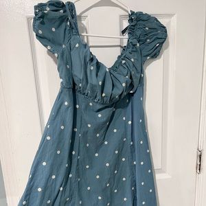 Blue polka dots dress